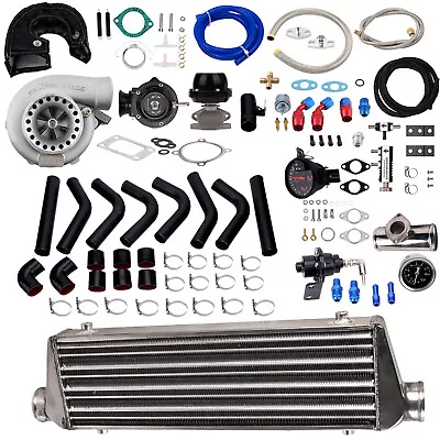 GT35 Turbo Charger Kit Wastegate + Intercooler + Piping For Honda K20 F22 Engine • $1044.76