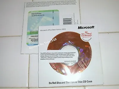 MS Microsoft Office 2003 Basic Edition BE Full English OEM Version =NEW= • $29.90