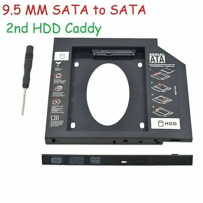 Apple Macbook Pro Unibody 2nd HDD SSD SATA Hard Drive Caddy Optibay 9.5mm • £3.98
