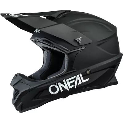 Oneal MX 2023 1 Series Solid Black Dirt Bike Motocross Helmet • $139.95