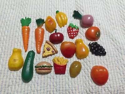 Lot Of 18 Vintage Plastic Refrigerator Foods Fruit Vegetable 80s-90s  • $7