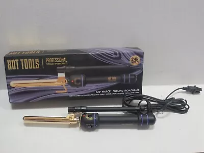Hot Tools 5/8  Marcel Curling Iron/wand 24k Gold Boxed *details* • $32