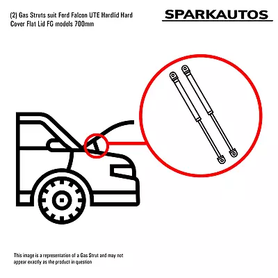 (2) Gas Struts Suit Ford Falcon UTE Hardlid Hard Cover Flat Lid FG Models 700mm • $41