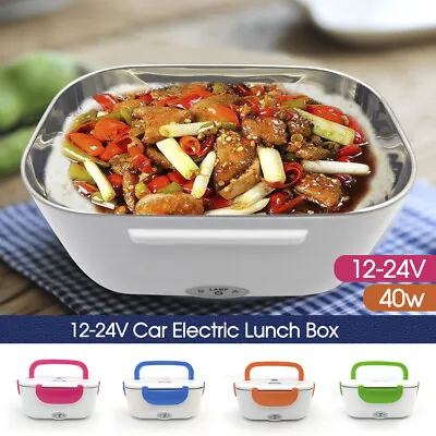 $23.49 • Buy Portable Electric Heated Car Plug Heating Lunch Box Bento Food Warmer 12-24V AU