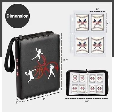 Card Binder 50 Pages 400 Cards Card Holder Card Album For Sports Card Collector • £7.06