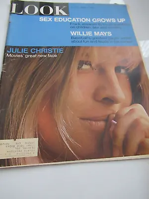 Vintage Look Magazine March 8 1966 - Julie Christie Cover Willie Mays DIsco • $7.50