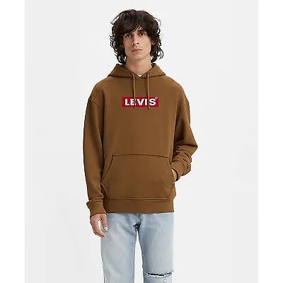 Levi's Men's Casual Fit Box Tab Logo Pullover Sweatshirt - Dark Brown S • $18.99