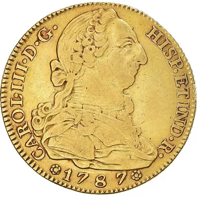 [#1069202] Coin Spain Charles III 4 Escudos 1787 Madrid VF Gold KM:418.1 • $1738.31