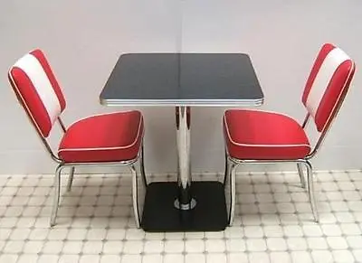 Bel Air Retro Furniture 50s Style Diner Mini Kitchen Table Chair Seating Set • £1090