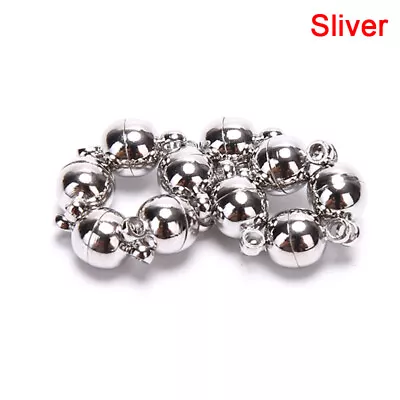 10pcs*Magnetic Lobster Clasps Buckle Hook Round Ball DIY Jewelry Making Findi_-_ • $6.73