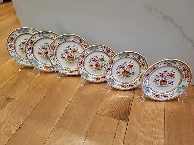 6 Petrus Regout Maastricht Porcelain Flora Antique Plates Salad Dessert 1836-80 • $148