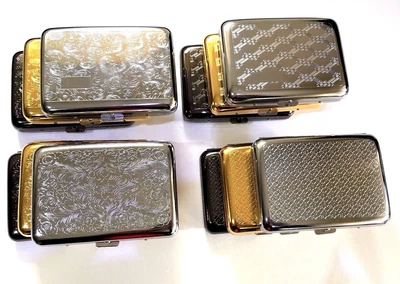 £5.15 • Buy King Size Cigarette Case Metal  Holds 16 Cigarettes 3 Finishes