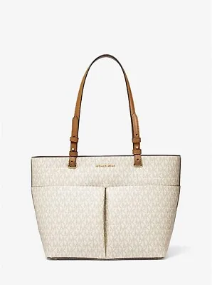 Michael Kors Women’s Vanilla Acorn Bedford Medium Logo Tote Bag Purse • $159.75