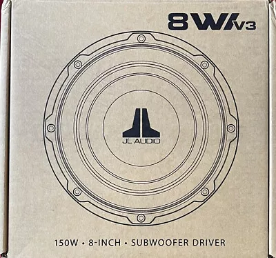 Jl Audio 8w1v3-4 8  4 Ohm Subwoofer 8-inch New 8w1 W1v3 New Small Box Sub • $209.95