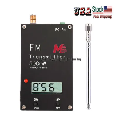 2000M 0.5W FM Transmitter Frequency LCD Digital Display Stereo With Antennae USA • $33.94