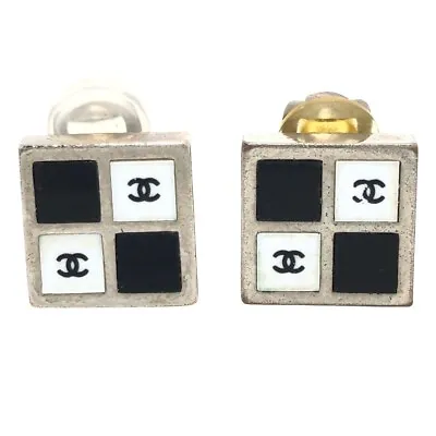 Chanel Women's Coco Mark Metal Earrings In Silver (One Size) • £272