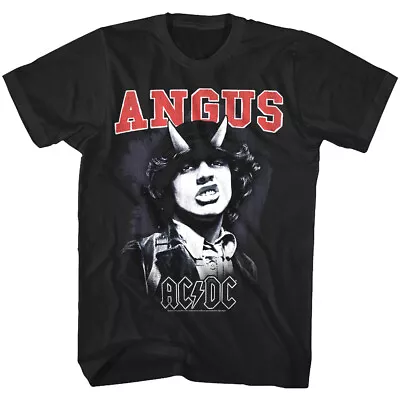 ACDC Devil Horns Black Men's T Shirt Angus Young Photo Rocknroll Tee Concert Top • $23.99