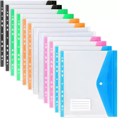 A4 File Folder Wallet Envelope Document Zippy Bag Plastic School Office Supplies • £3.17