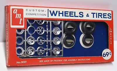 Vintage AMT Custom Competition Wheels & Tires #3001 (MIB) 1/25 • $39.95