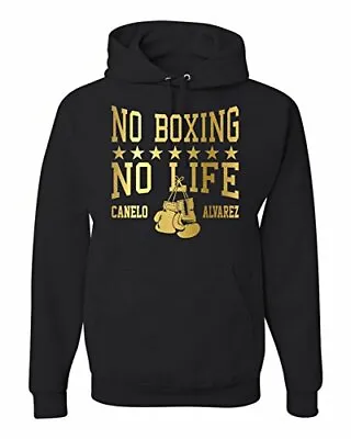 $35.99 • Buy Canelo Alvarez No Boxing No Life Black Hooded Sweatshirt Canelo Álvarez Hoodie