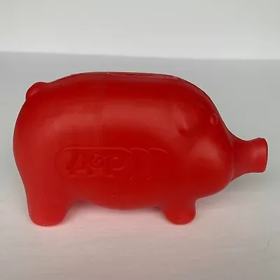 Vintage A & P Grocery Store Red Plastic Piggy Bank Advertisement • $12