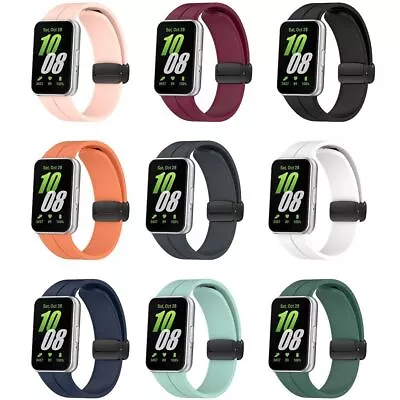Magnetic Silicone Strap Foldable Buckle Watch Band For Samsung Galaxy Fit3 • $8.58