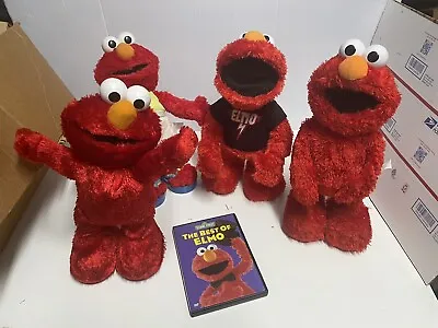 Elmo Lot Of 4 Battery Operated E.L.M.O And Dvd Need Work  1 Work.  Needs Work • $29.90