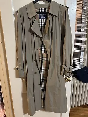 Vintage BURBERRYS BURBERRY Trench Coat Tan Beige Size 52 Regular NO RESERVE • $1