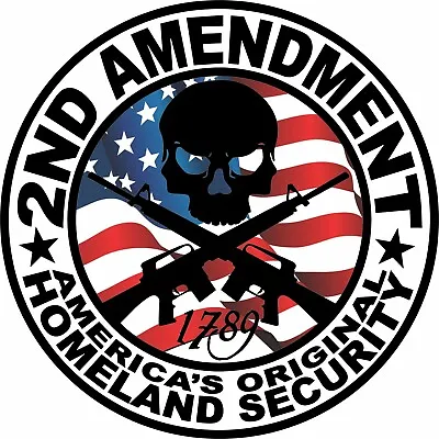 2nd Amendment America's Homeland Security Aluminum Sign 3 Sizes To Choose From • $8.50