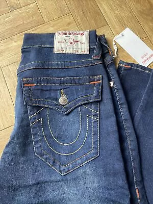 True Religion Mens Jeans Relaxed Straight W32 L32 Reg Rrp £110 #m96 • £39.99