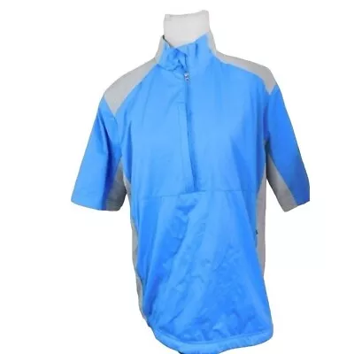 Antigua Size L Large Men's Short Sleeve Golf Jacket Wind Shirt Active Sporty • $18.99