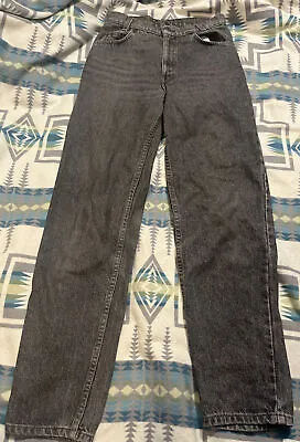 Vintage 80’s 90’s Levi's 550 STUDENT Jeans Denim Pants Black 27” Tag 28 • $50