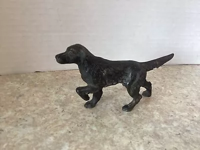 Old Small Well Detailed Pointer Setter Dog Figure Heavy Metal Good. • $15