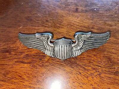 Military WWII Pilot Wings Sterling Amcraft Attleboro Mass 3” • $90