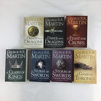 Game Of Thrones George R R Martin Books 1 To 5  Bundle 7 Book Paperback • £19.95