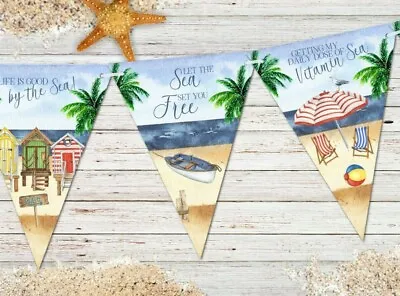 Nautical Beach Seaside Summer Card Bunting/Banner • £10