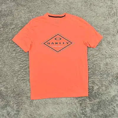 Oakley Men's Adult Sz XL Tee Shirt T Orange Hydrolix Athletic Casual Cotton • $12.71