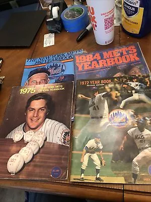 New York Mets Yearbook Lot Of 4 1972 1975 1982 1984 Tom Seaver-HOF • $40