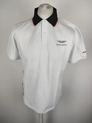 £42.50 • Buy Hackett X Aston Martin Racing Polo Shirt White Large 44 Chest