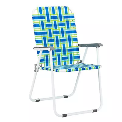 VINGLI Patio Lawn Webbed Folding Chair Set Of 1-4 Outdoor Beach Portable Camping • $37.99