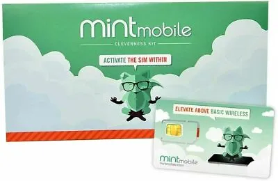 Mint Mobile 3-Month 5GB/a Month 4G LTE 5G Prepaid SIM Card Kit Phone Service • $19.99