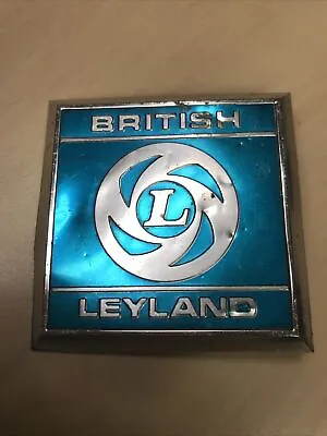 Vintage Square Metal Blue And Silver British Leyland Car Badge  • £9.99