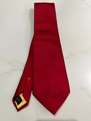 Donald J. Trump Signature Collection Tie Solid Red Geometric **worn Only Once** • $30