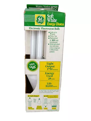 GE Soft White Electronic Fluorescent Bulb 28W 1750 Lumens Replaces 100W • $10.95