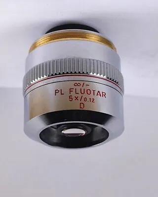 $279.99 • Buy Leitz PL Fluotar 5x D M32 Infinity Microscope Objective