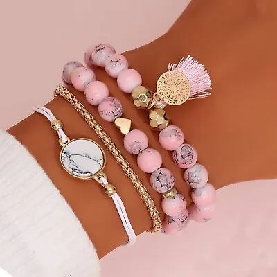Jewelry Charm Bracelet For Women Of Tassel Love Bohemia Heart Bracelets • £1.19