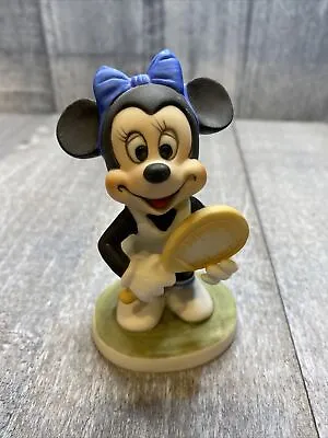 Vintage Minnie Mouse Tennis Player Walt Disney Productions Figurine Ceramic 4” • $7