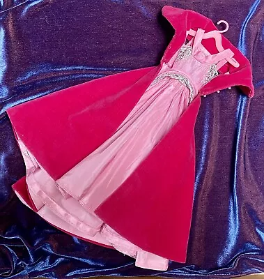 Vintage Barbie 1963 SOPHISTICATED LADY #993 Pink Gown Velvet Cape ~LOVELY! • $34.99