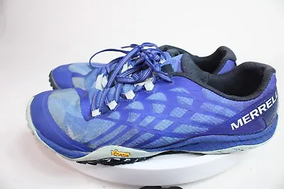 Merrell Trail Glove 4 Womens 7.5 Barefoot Running Shoe Sneaker Hike Blue Vibram • $20