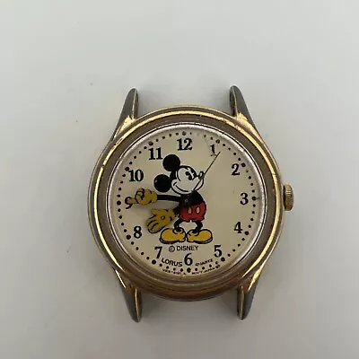 Vintage 1980s  Lorus  MICKEY MOUSE Watch Needs Battery No Band -As Is Condition • $8